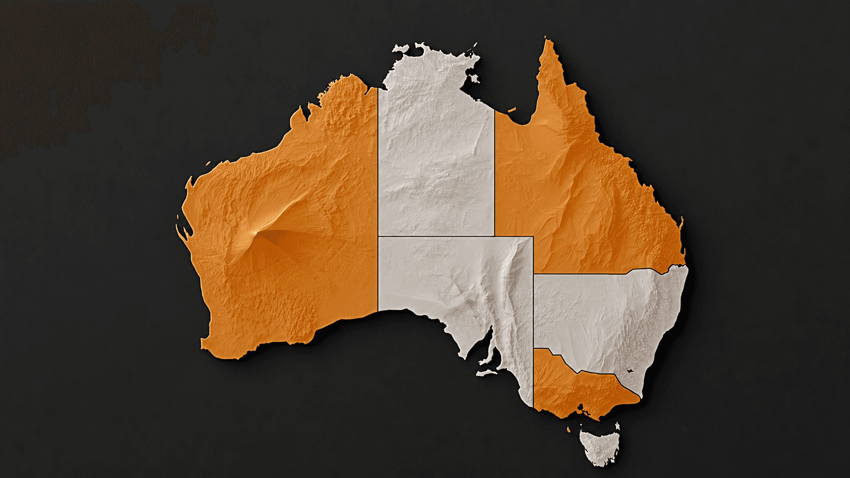 Map of Australia showing Rostrevor Group coverage across Victoria, Western Australia, and Queensland